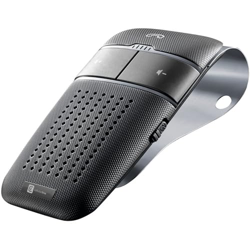 Cellularline Easy Drive - Bluetooth-Auto-Freisprecheinrichtung mit Dualphone-Funktion - Sprechzeit 20 Stunden - Ladezeit 2 Stunden - Wiedergabe von Ton und GPS-Anzeigen von Ihrem Smartphone - Schwarz von cellularline