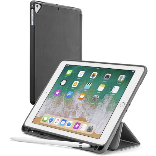 Cellularline Folio Pen, Ultra-schützende Hülle mit Stiftschlitz, hergestellt für iPad (2018), iPad Pro 9,7 Zoll (24,6 cm) von cellularline