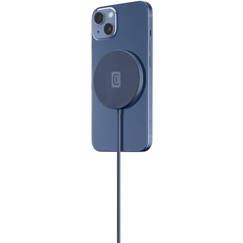 Cellularline | Mag Wireless Charger | Magnetische kabellose Ladestation kompatibel mit MagSafe System – Blau von cellularline