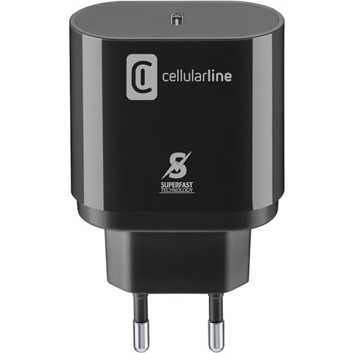Cellularline | Netzwerk-Ladegerät | USB-C Super Fast Charge PD 25W Ladegerät von cellularline