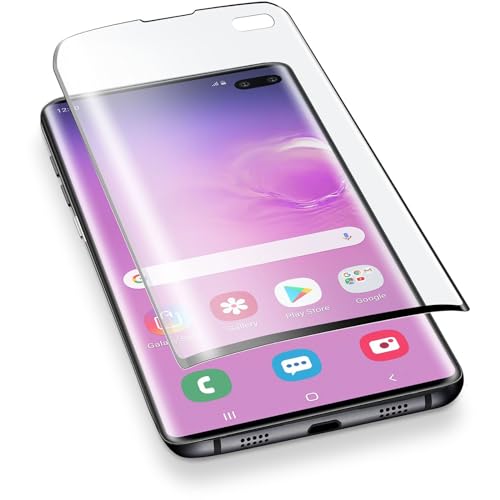 Cellularline Ok Display Invisible Curved - Galaxy S10+ Displayschutzfolie gebogen und selbstinstallierend, transparent von cellularline