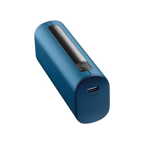 Cellularline | Power Bank Thunder 5000 | Extra kompaktes Ladegerät mit 12 W mit USB-C-Anschluss - Farbe Blau von cellularline