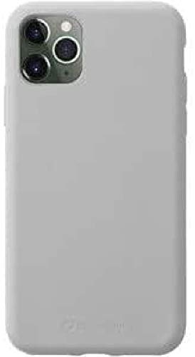 Cellularline Sensation Grau Backcover Soft Touch Silikon Case Cover mit weichem kratzfestem Mikrofaser-Innenfutter passend für Apple iPhone 11 PRO von cellularline