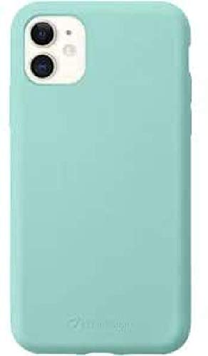 Cellularline Sensation Green Backcover Soft Touch Silikon Case Cover mit weichem kratzfestem Mikrofaser-Innenfutter passend für Apple iPhone 11 von cellularline