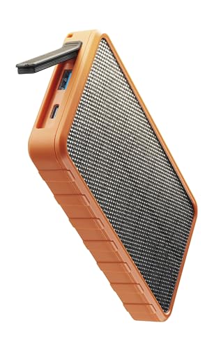 Cellularline - Solar-Powerbank - Tragbares Ladegerät mit ETFE 1,5 W Solarpanel - Kapazität 10.000 mAh - Wasser- und staubdicht USB-C Power Delivery 20 W - Orange Cellularline - Solar-Powerbank - Tragbares Ladegerät mit ETFE 1,5 W Solarpanel - Kapazität 10.000 mAh - Wasser- und staubdicht USB-C Power Delivery 20 W - Orange von cellularline