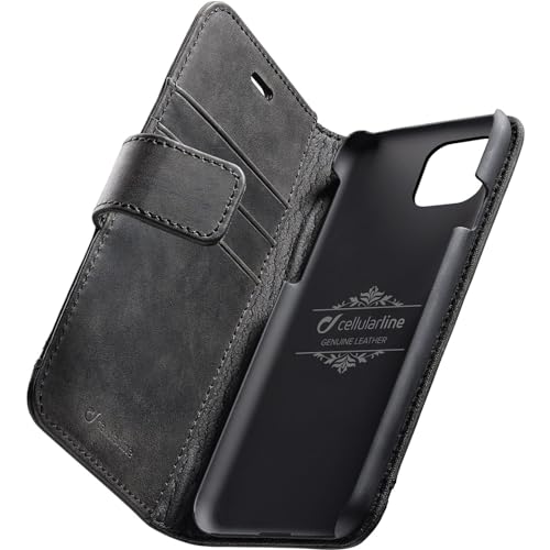 Cellularline - Supreme - iPhone 11 Pro Max - Bookkoffer mit echten Ledertaschen - Schwarz Cellularline - Supreme - iPhone 11 Pro Max - Bookkoffer mit echten Ledertaschen - Schwarz von cellularline