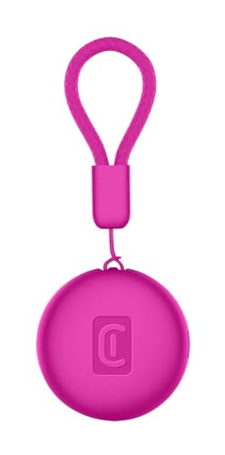 Cellularline Tracy Tag - Finde Objekte, die mit Apple iOS Find Me kompatibel sind - Kompatibel mit Airtag-Zubehör - Austauschbare Batterie (1 Jahr Lebensdauer) - Staub- und wasserdicht - Pink von cellularline