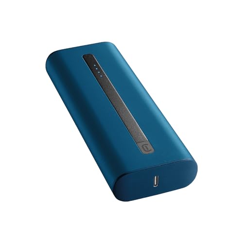 Cellularline | Tragbare Ladegeräte | Extra kompaktes tragbares Ladegerät 20000Mha - USB-C Power Delivery 20W für iPhone - 18W adaptiver USB-Anschluss für Samsung - Blau Cellularline | Tragbare Ladegeräte | Extra kompaktes tragbares Ladegerät 20000Mha - USB-C Power Delivery 20W für iPhone - 18W adaptiver USB-Anschluss für Samsung - Blau von cellularline
