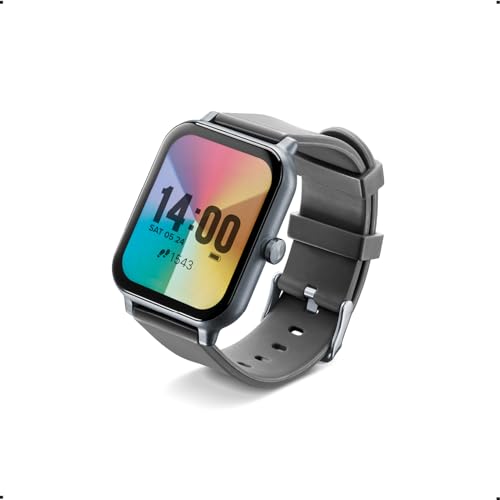 cellularline - ION - Bluetooth® Smartwatch mit App für iOS und Android - Akkulaufzeit: 5 Tage - LED-Display - Benachrichtigungsvorschau - Herzfrequenz - Überwachung der körperlichen Aktivität - von cellularline