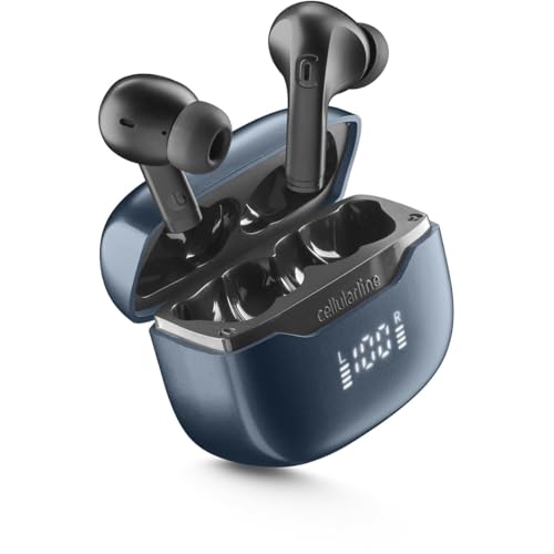 cellularline Key PRO In-Ear-Kopfhörer mit ENC, 4 Mikrofonen, LED-Anzeige, Multipoint-Technologie, 30 Stunden Wiedergabezeit, Autopairing und Touch-Steuerung, Schwarz cellularline Key PRO In-Ear-Kopfhörer mit ENC, 4 Mikrofonen, LED-Anzeige, Multipoint-Technologie, 30 Stunden Wiedergabezeit, Autopairing und Touch-Steuerung, Schwarz von cellularline