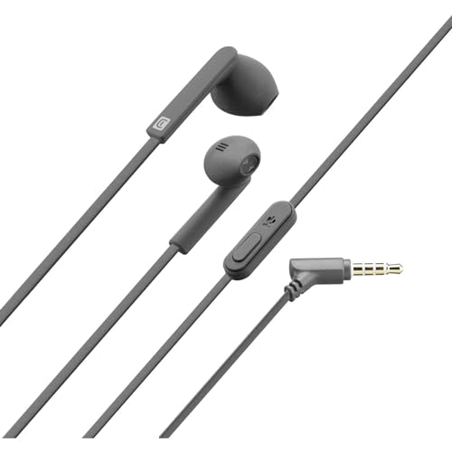 cellularline Mantis Stereo-Kopfhörer mit Mikrofon, Egg-Kapseln, Grau von cellularline