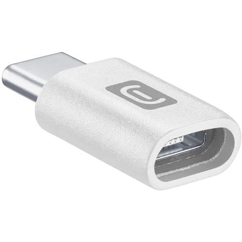 cellularline CHADUSBCW Kabelschnittstellen-/Gender-Adapterter USB-C Mikro-USB Weiß von cellularline