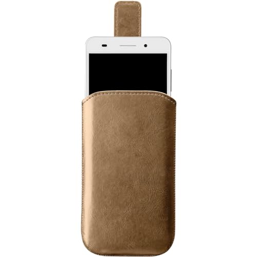 Cellularline - Pouch - L: (Max -Telefon misst: 90 mm * 170 mm) - Hülle mit einer Schriftart mit Leder -Effekt - braun von cellularline