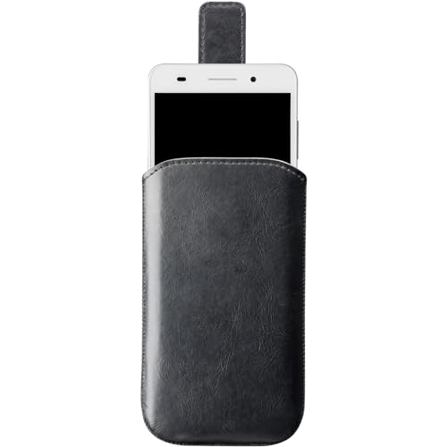 Cellularline - Pouch - L: (Max -Telefon misst: 90 mm * 170 mm) - Hülle mit einer Schriftart mit Leder -Effekt - schwarz von cellularline