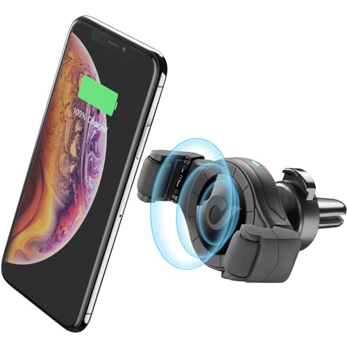 cellularline | Spin Air Roll - Universale Wireless | Smartphonehalterung für das Auto mit kabelloser Aufladung - Angriff auf Lüftungsschlitze - 360-Grad-Drehung von cellularline