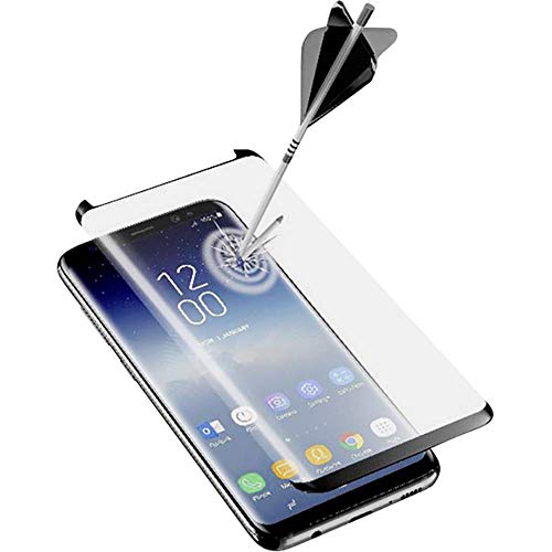 cellularline TEMPGCUGALS9K Zweites Glas Curved Kapsel für Samsung Galaxy S9, Schwarz von cellularline