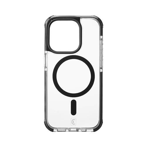 cellularline - Tetra erzwingen Starke Wachmageln - iPhone 15 Pro - Ultra -Schutzabdeckung - kompatibel mit Apple Magsafe -Ökosystem - Transparent von cellularline