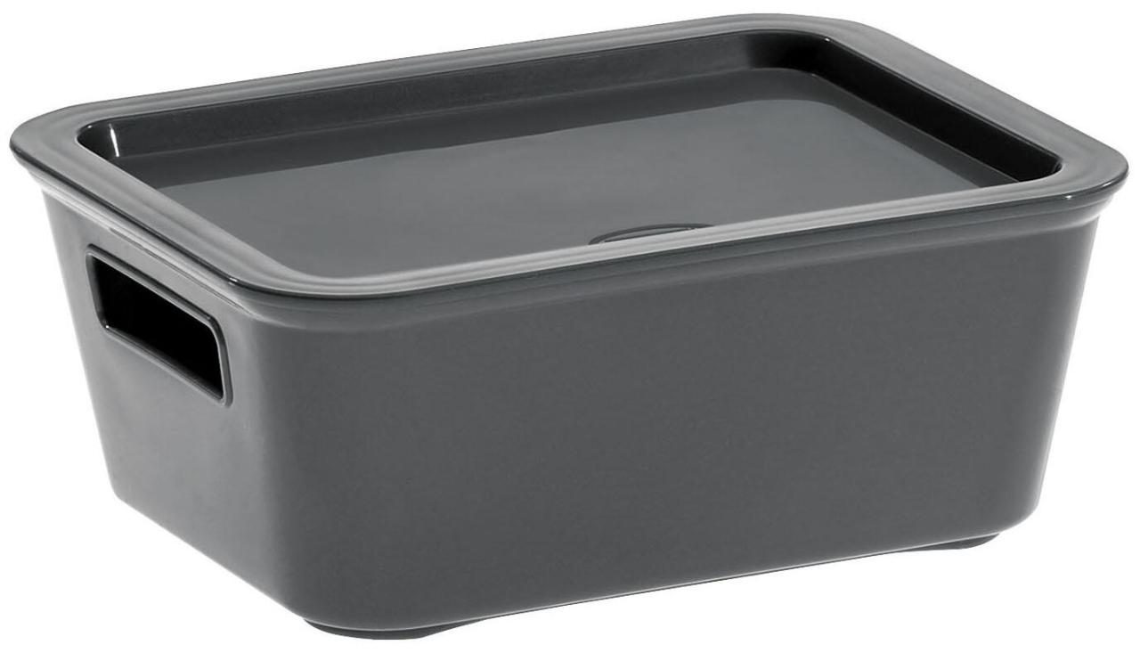 cep Aufbewahrungsbox Bella 1,18 l - 14,0 x 18,0 x 7,0 cm grau von cep