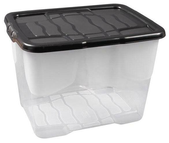 cep Aufbewahrungsbox Curve 24,0 l - 30,0 x 40,0 x 28,0 cm transparent, schwarz von cep