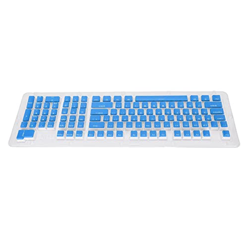 cersalt Tastatur-Tastenkappen, Ersatz-Tastenkappen OEM-Höhe FOS-Stufe Einfach zu ersetzen Hohe Haltbarkeit für 108 Tastaturen für 87 Tastaturen(Blau Weiss) von GZD
