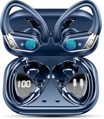 Bluetooth Sport-Kopfhörer, 50 Stunden Bluetooth 5.4 HiFi Stereo, kabellose Kopfhörer mit Geräuschunterdrückung, Bluetooth-Kopfhörer Schnellladung USB-C, IP7 wasserdicht, Laufen, Fitnessstudio, Laufen Bluetooth Sport-Kopfhörer, 50 Stunden Bluetooth 5.4 HiFi Stereo, kabellose Kopfhörer mit Geräuschunterdrückung, Bluetooth-Kopfhörer Schnellladung USB-C, IP7 wasserdicht, Laufen, Fitnessstudio, Laufen von chalvh
