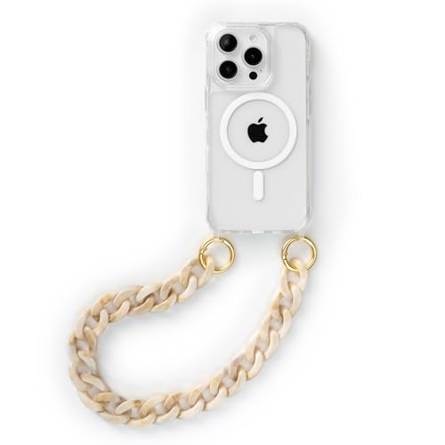 change Clear Case Handykette kompatibel mit iPhone 15 Pro | Durchsichtige Handyhülle mit Acryl Handgelenkschlaufe | mit MagSafe | Abnehmbar | Transparent Beige change Clear Case Handykette kompatibel mit iPhone 15 Pro | Durchsichtige Handyhülle mit Acryl Handgelenkschlaufe | mit MagSafe | Abnehmbar | Transparent Beige von change