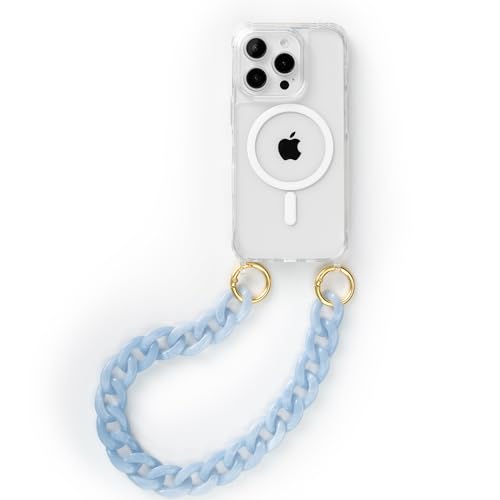 change Clear Case Handykette kompatibel mit iPhone 15 Pro | Durchsichtige Handyhülle mit Acryl Handgelenkschlaufe | mit MagSafe | Abnehmbar | Transparent Blau change Clear Case Handykette kompatibel mit iPhone 15 Pro | Durchsichtige Handyhülle mit Acryl Handgelenkschlaufe | mit MagSafe | Abnehmbar | Transparent Blau von change