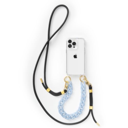 change Clear Case Handykette kompatibel mit iPhone 16 Pro | Durchsichtige Handyhülle mit Band zum umhängen und kurzer Chunkykette | Kordel verstellbar | Transparent Schwarz change Clear Case Handykette kompatibel mit iPhone 16 Pro | Durchsichtige Handyhülle mit Band zum umhängen und kurzer Chunkykette | Kordel verstellbar | Transparent Schwarz von change