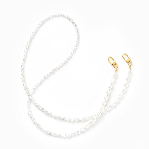 change Universelle Handykette Perlen für Handyhüllen mit Ösen zum umhängen | Abnehmbar mit Metall Karabiner | Weiß Gold change Universelle Handykette Perlen für Handyhüllen mit Ösen zum umhängen | Abnehmbar mit Metall Karabiner | Weiß Gold von change