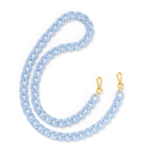change Universelle Handykette für Handyhüllen mit Ösen aus recyceltem Acryl zum umhängen | Mit Metall Karabiner | Blau Gold change Universelle Handykette für Handyhüllen mit Ösen aus recyceltem Acryl zum umhängen | Mit Metall Karabiner | Blau Gold von change