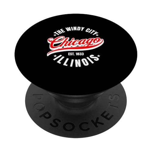 Chicago Retro Windy City Illinois PopSockets Klebender PopGrip von charlize_merch_style