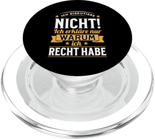 Ich Diskutiere Nicht Ich Erkläre Nur Warum Lustiges Spruch PopSockets PopGrip für MagSafe von charlize_merch_style