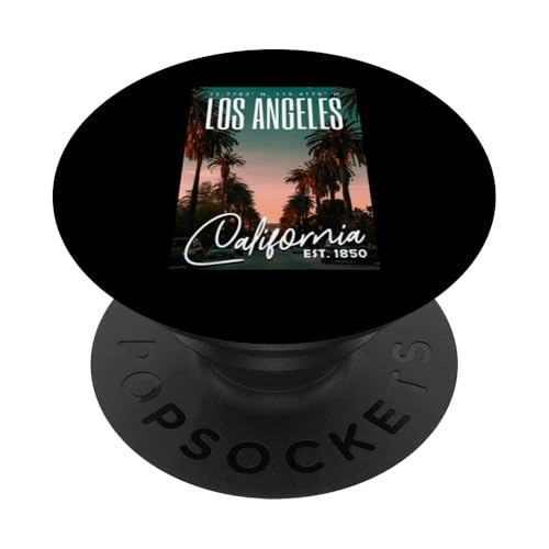 Los Angeles California Retro Sunset PopSockets Klebender PopGrip Los Angeles California Retro Sunset PopSockets Klebender PopGrip von charlize_merch_style