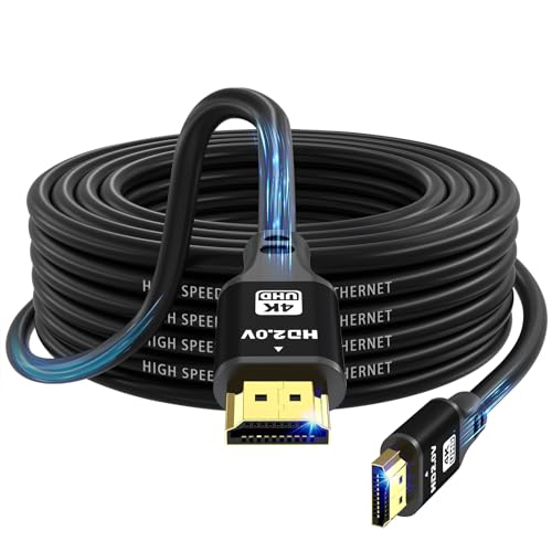 charlore HDMI Kabel 12m (HDMI 2.0, 18 Gbit/s) 4K@60Hz Ultra High Speed Anschluss, kompatibel mit Xbox, Laptop, PS4/PS5, PC, HDTV von charlore