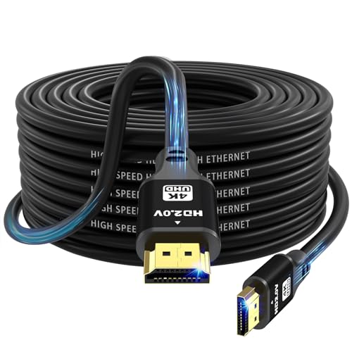 charlore HDMI Kabel 20m (HDMI 2.0, 18 Gbit/s) 4K@60Hz Ultra High Speed vergoldeter Anschluss, kompatibel mit Xbox, PlayStation, Laptop, PS4/PS5, PC, HDTV von charlore