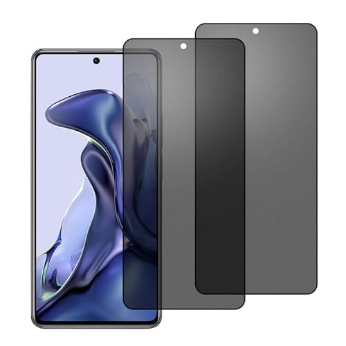 chejuza Anti-Spion Matt Keramik Schutzfolie für Xiaomi 11T/11T pro 5g [2 Stück], Anti-Fingerabdruck, Anti-Spy,Zero Bubble HD Displayschutzfolie,PET-Material (kein Glas) von chejuza