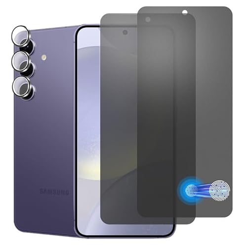 chejuza matt sichtschutz panzerglas für Samsung S24 und kameraschutz glas [2+1 Stück], 9H Härte, Vollständige Abdeckung Schutzglas, Anti-Spy,Anti-Kratzen, HD Displayschutzfolie von chejuza