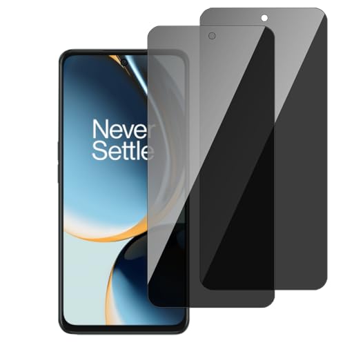 chejuza Privacy Displayschutzfolie für Oneplus Nord CE 3 Lite 5g [2 Stück], Härte 9H, vollständige Abdeckung, Anti-Spy aus gehärtetem Glas, HD-Displayschutz von chejuza
