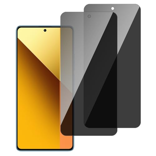 chejuza Privacy Displayschutzfolie für Xiaomi Redmi Note 13 5g [2 Stück], Härte 9H, vollständige Abdeckung, Anti-Spy aus gehärtetem Glas, HD-Displayschutz von chejuza