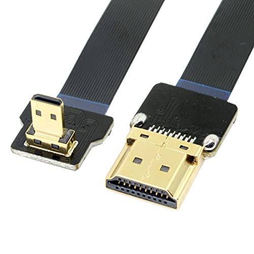 CY CYFPV 90 Degree Down Angled FPV Micro HDMI Male to HDMI Male FPC Flat Cable 50cm for FPV HDTV Multicopter Aerial Photography von chenyang