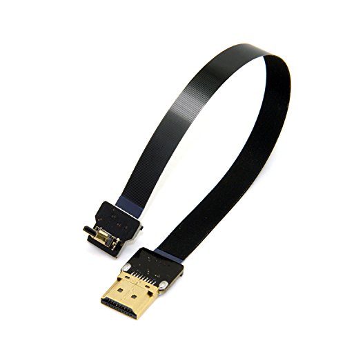 CY CYFPV 90 Degree Down Angled FPV Micro HDMI Male to HDMI Male FPC Flat Cable 50cm for FPV HDTV Multicopter Aerial Photography von chenyang