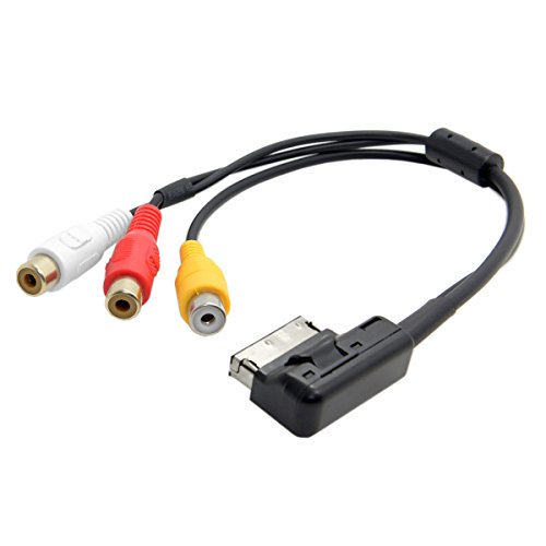 CY Cable de audio/vídeo CY AMI MMI a 3 RCA hembra, cable de entrada audio y vídeo DVD para A1, A7, A8 y VW von chenyang