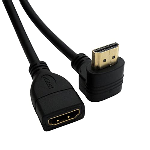 CY HDMI Verlängerungskabel,HDMI 1.4 Stecker auf Buchse 90 Grad UP Winkelverlängerungskabel 0.5m von chenyang