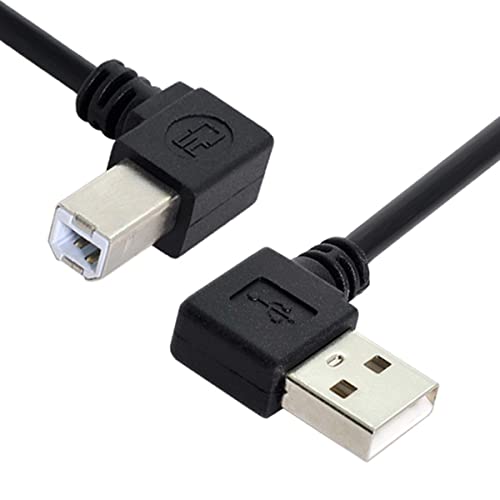 CY USB 2.0 A Stecker auf B Stecker Kabel links gewinkelt 90 Grad für Drucker Scanner Festplatte 50 cm von chenyang