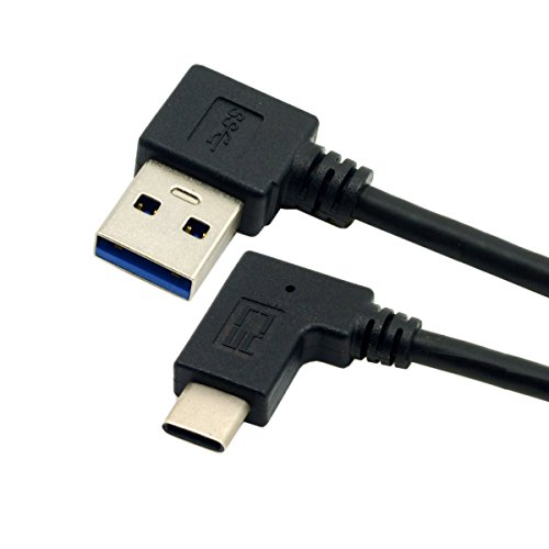 CY wendbares USB 3.1 USB-C abgewinkelt auf 90 Grad links gewinkelte A Stecker Datenkabel für Macbook & Tablet & Handy von chenyang