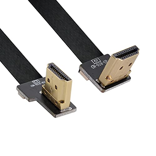 ChenYang CY Type A HDMI Stecker Aufwärts Abgewinkelt 90 Grad auf HDMI-Stecker Recht Abgewinkelt 90 Grad HDTV FPC Flachkabel 50CM für FPV HDTV Multicopter Luftaufnahmen von chenyang