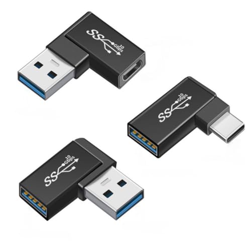 ChenYang CY USB 3.1 USB-C Typ C Stecker Buchse auf USB 3.0 Typ A Buchse OTG Daten 10 Gbps 90 Grad abgewinkelter Adapter 3 Teile/Satz von chenyang