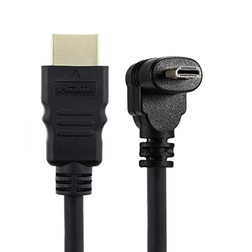 Chenyang 90 Grad abgewinkeltes Micro-HDMI auf HDMI-Stecker, HDTV-Kabel, 4 K, 60 Hz, kompatibel mit Handy, Tablet und Kamera von chenyang