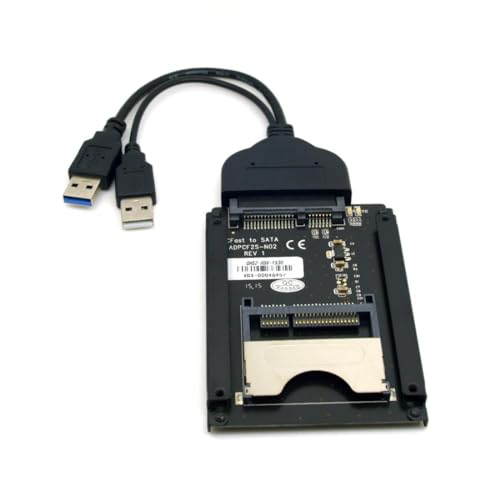 Chenyang CFast Kartenleser,CFast SSD auf 22 Pin SATA Adapter mit SATA auf USB 3.0 Datenstromkabel von chenyang