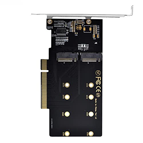 Chenyang Dual 2X NVME M.2 AHCI auf PCIE Express 3.0 Gen3 X8 X16 Raid Card VROC Raid0 Hyper Adapter (unterstützt nur Motherboards mit abnehmbaren PCI-E Kanälen) von chenyang